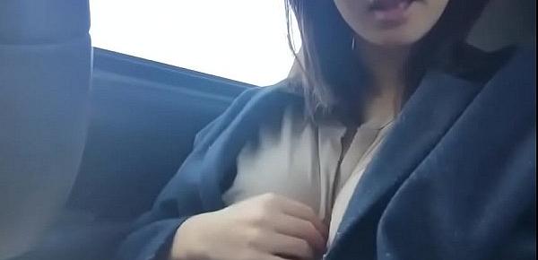  Asian Pussy Twat Fingering in Car